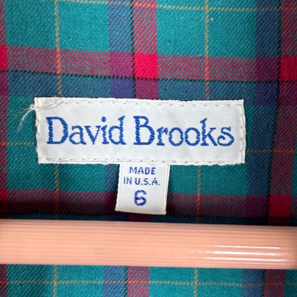 VTG 90s David Brooks Corduroy Bomber Jacket 6 Flannel Lined Harrington Old Money - Picture 7 of 12
